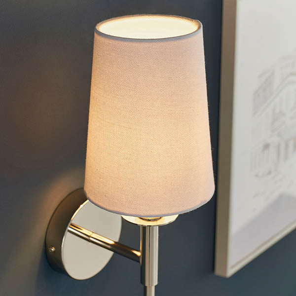 Elverton Wall Light - Nickel Plated White