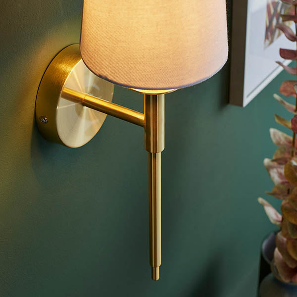 Elverton Wall Light - Satin Brass Plated