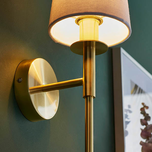Elverton Wall Light - Satin Brass Plated