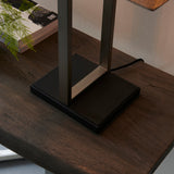 Ellerwick Rectangles Table Lamp - Satin Nickel Natural