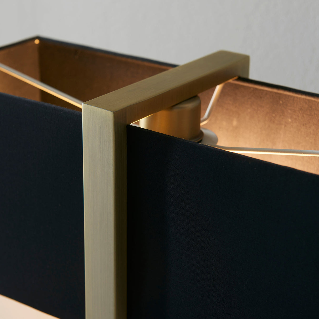 Ellerwick Rectangles Table Lamp - Antique Brass Black