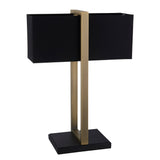 Ellerwick Rectangles Table Lamp - Antique Brass Black