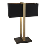 Ellerwick Rectangles Table Lamp - Antique Brass Black