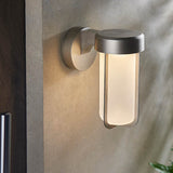 Yeldmoor Die-cast LED Outdoor Wall Light - Brushed Silver Frosted