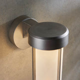 Yeldmoor Die-cast LED Outdoor Wall Light - Brushed Silver Frosted