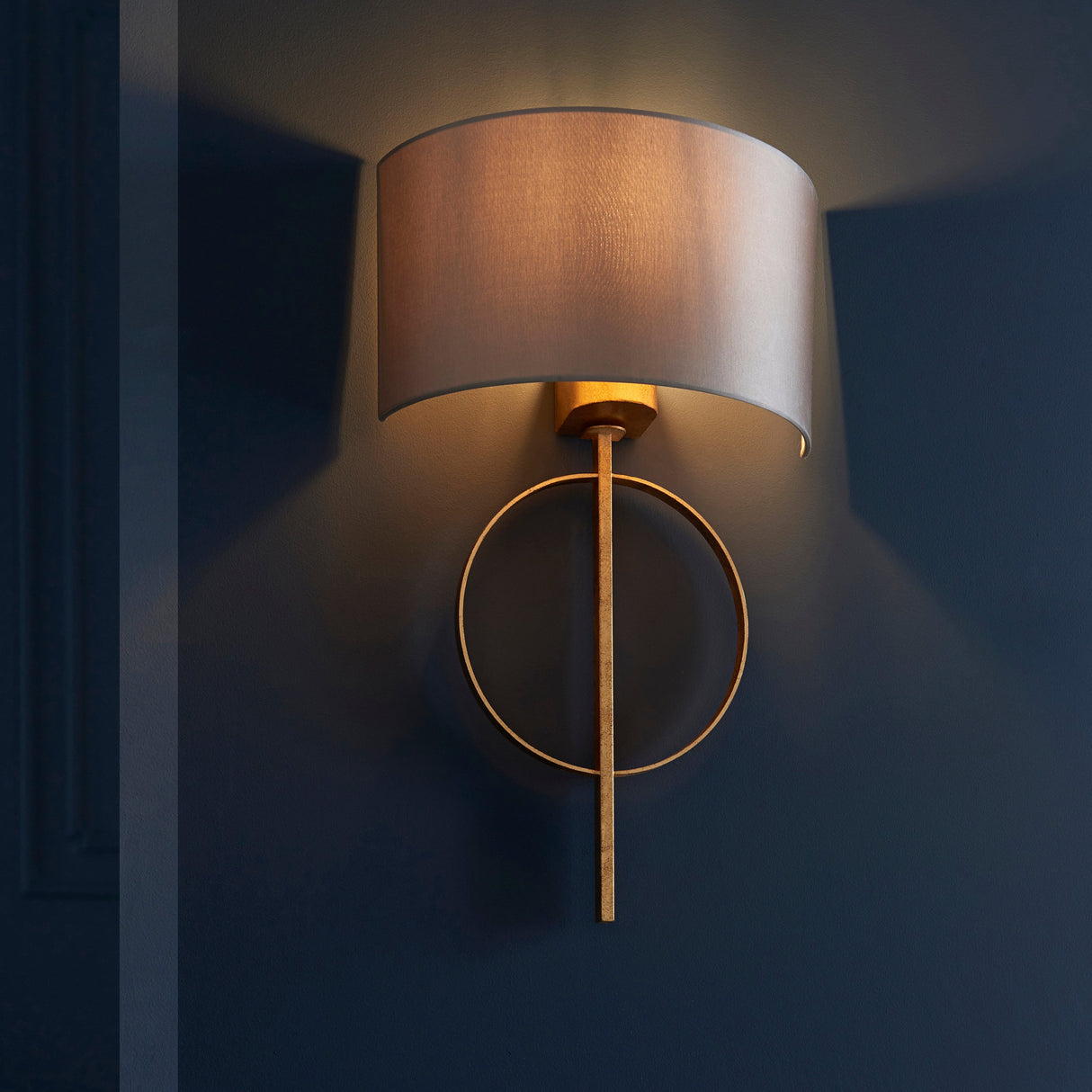 Sparrowmere Hoop Wall Light - Gold Leaf Mink