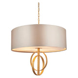 Sparrowmere Double Hoop XL 5 Light Pendant - Gold Leaf Mink