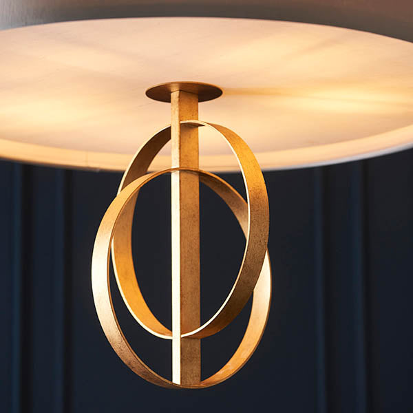 Sparrowmere Double Hoop XL 5 Light Pendant - Gold Leaf Mink
