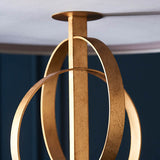 Sparrowmere Double Hoop XL 5 Light Pendant - Gold Leaf Mink