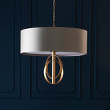 Sparrowmere Double Hoop XL 5 Light Pendant - Gold Leaf Mink