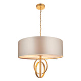 Sparrowmere Double Hoop XL 5 Light Pendant - Gold Leaf Mink