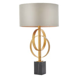 Sparrowmere Double Hoop Table Lamp - Gold Leaf Mink
