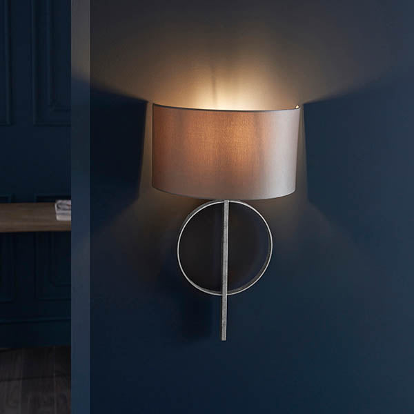 Sparrowmere Hoop Wall Light - Silver Leaf Mink