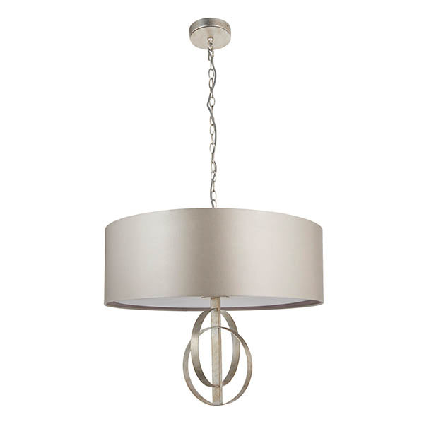 Sparrowmere Double Hoop XL 5 Light Pendant - Silver Leaf Mink