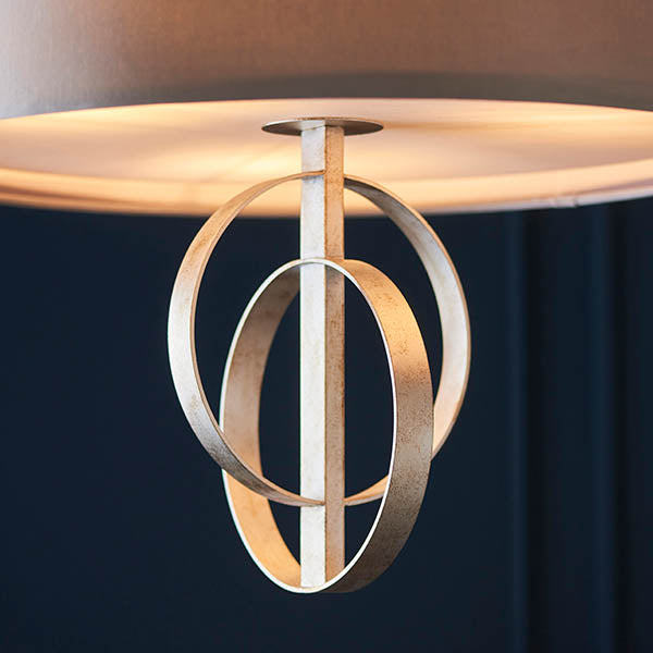 Sparrowmere Double Hoop XL 5 Light Pendant - Silver Leaf Mink