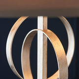 Sparrowmere Double Hoop XL 5 Light Pendant - Silver Leaf Mink