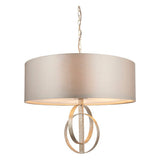 Sparrowmere Double Hoop XL 5 Light Pendant - Silver Leaf Mink
