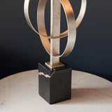 Sparrowmere Double Hoop Table Lamp - Silver Leaf Mink