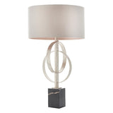 Sparrowmere Double Hoop Table Lamp - Silver Leaf Mink