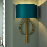 Sparrowmere Hoop Wall Light - Gold Leaf Teal