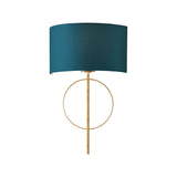 Sparrowmere Hoop Wall Light - Gold Leaf Teal