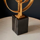 Sparrowmere Double Hoop Table Lamp - Gold Leaf Teal