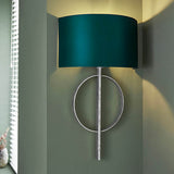 Sparrowmere Hoop Wall Light - Silver Leaf Teal