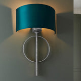 Sparrowmere Hoop Wall Light - Silver Leaf Teal