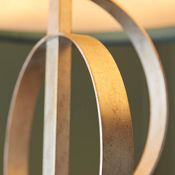Sparrowmere Double Hoop XL 5 Light Pendant - Silver Leaf Teal