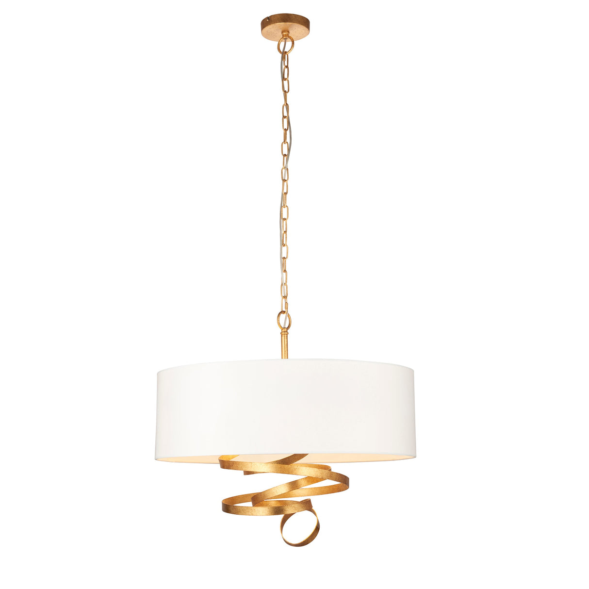 Glendhurst Ribbon 3 Light Pendant - Gold Ivory