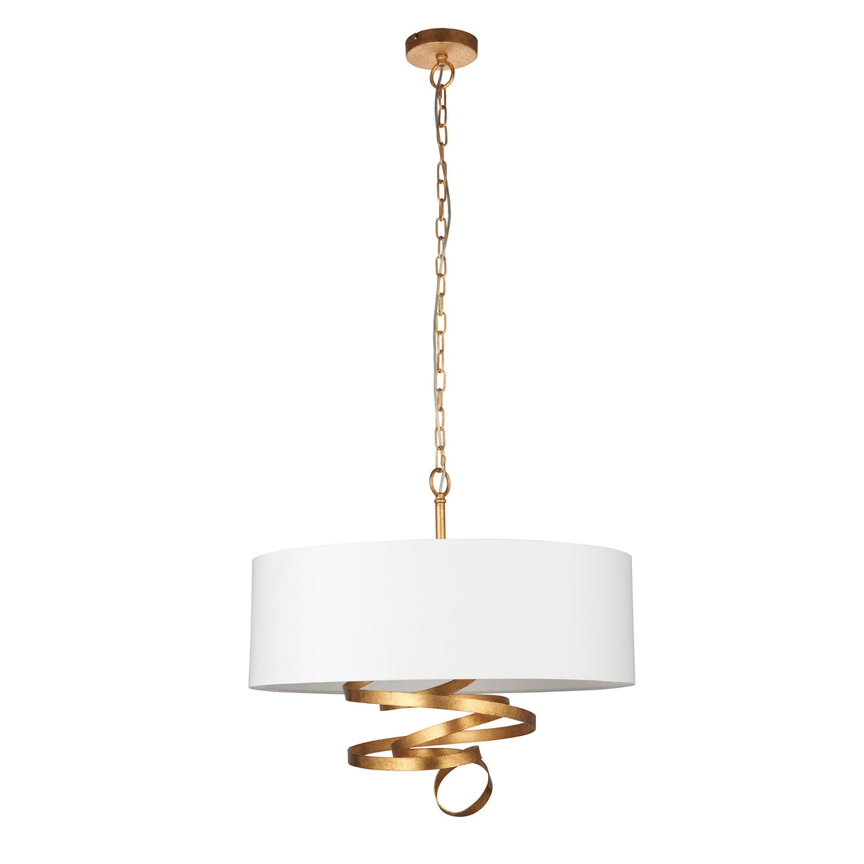 Glendhurst Ribbon 3 Light Pendant - Gold Ivory