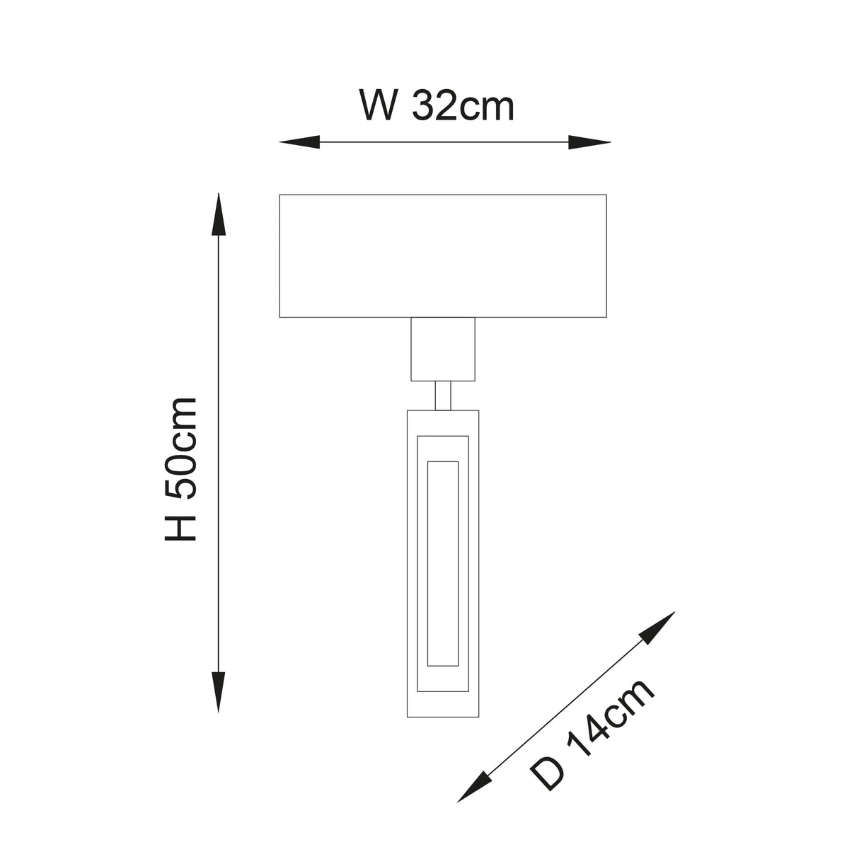 Estridge Flat Panel Wall Light - Bronze Mink