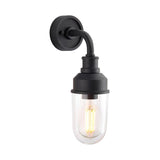 Murlwick Textured Industrial Outdoor Wall Light - Black Clear