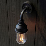 Murlwick Textured Industrial Outdoor Wall Light - Black Clear