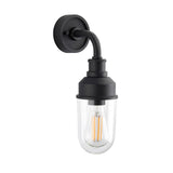 Murlwick Textured Industrial Outdoor Wall Light - Black Clear