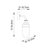 Murlwick Textured Industrial Outdoor Wall Light - Black Clear