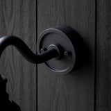 Murlwick Textured Curved Arm Outdoor Wall Light - Black Clear