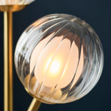 Farnleigh Ribbed/frosted Table Lamp - Satin Brass Clear
