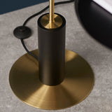 Farnleigh Ribbed/frosted Floor Lamp - Satin Brass Clear