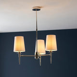 Corriford Multi Arm Tapered 3 Light Pendant - Bright Nickel