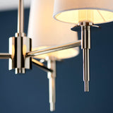 Corriford Multi Arm Tapered 3 Light Pendant - Bright Nickel