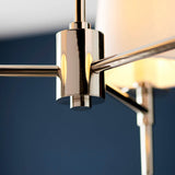 Corriford Multi Arm Tapered 3 Light Pendant - Bright Nickel