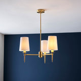 Corriford Multi Arm Tapered 3 Light Pendant - Satin Brass