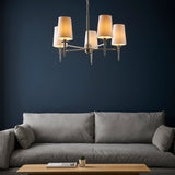Corriford Multi Arm Tapered 5 Light Pendant - Bright Nickel