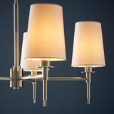Corriford Multi Arm Tapered 5 Light Pendant - Bright Nickel