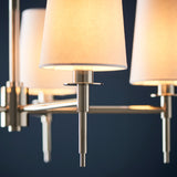 Corriford Multi Arm Tapered 5 Light Pendant - Bright Nickel