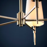 Corriford Multi Arm Tapered 5 Light Pendant - Bright Nickel