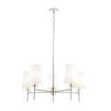 Corriford Multi Arm Tapered 5 Light Pendant - Bright Nickel