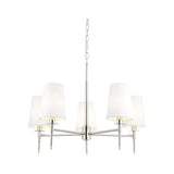 Corriford Multi Arm Tapered 5 Light Pendant - Bright Nickel