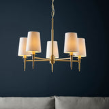 Corriford Multi Arm Tapered 5 Light Pendant - Satin Brass